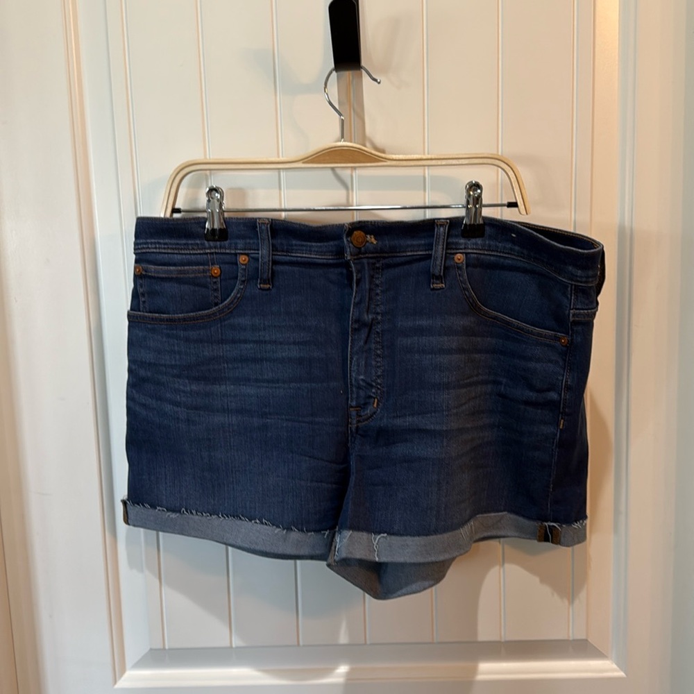 Madewell denim cutoff and cuffed shorts